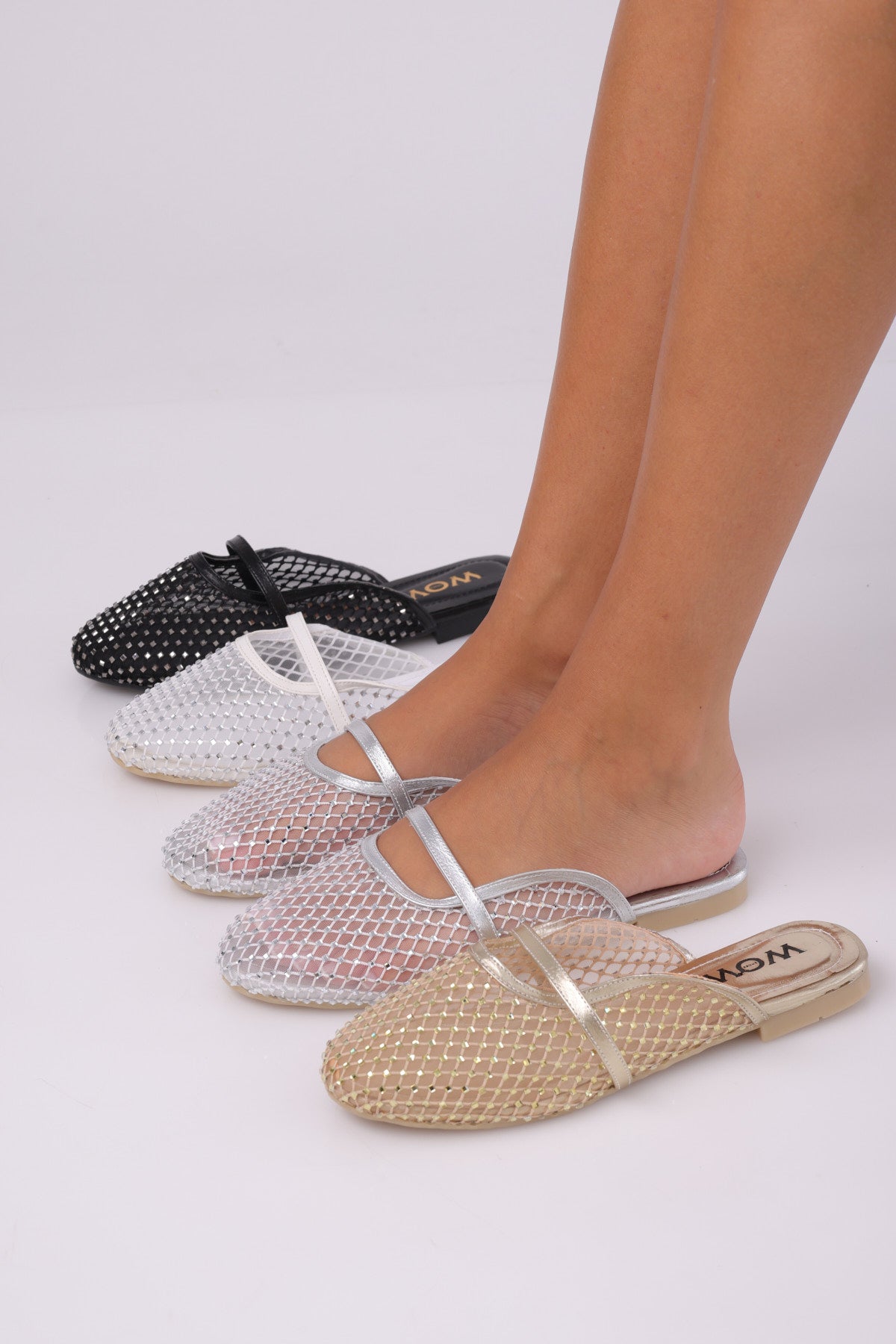 Shiny slippers