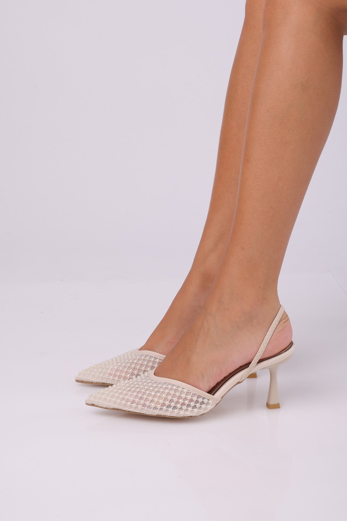 Pearl Slingback Heels