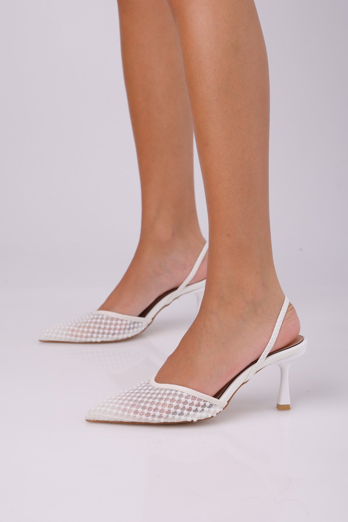 Pearl Slingback Heels