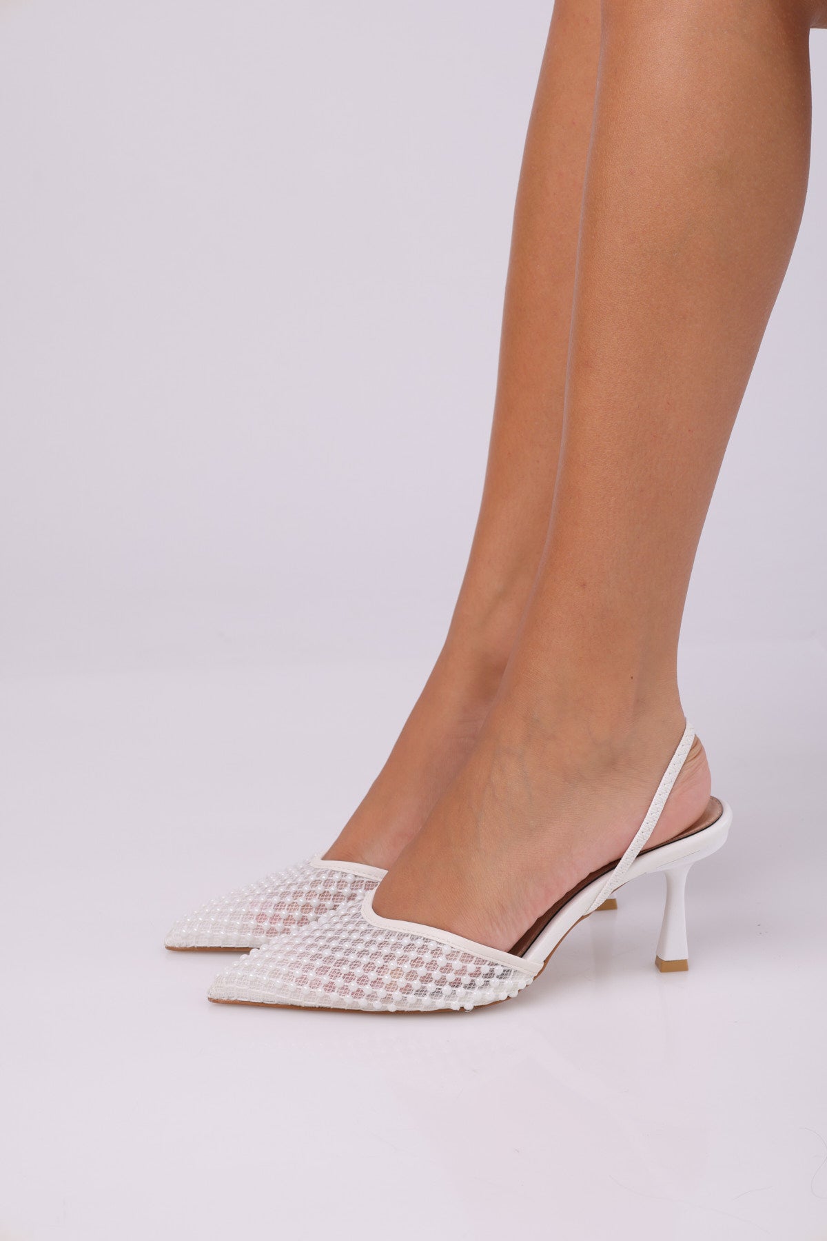 Pearl Slingback Heels