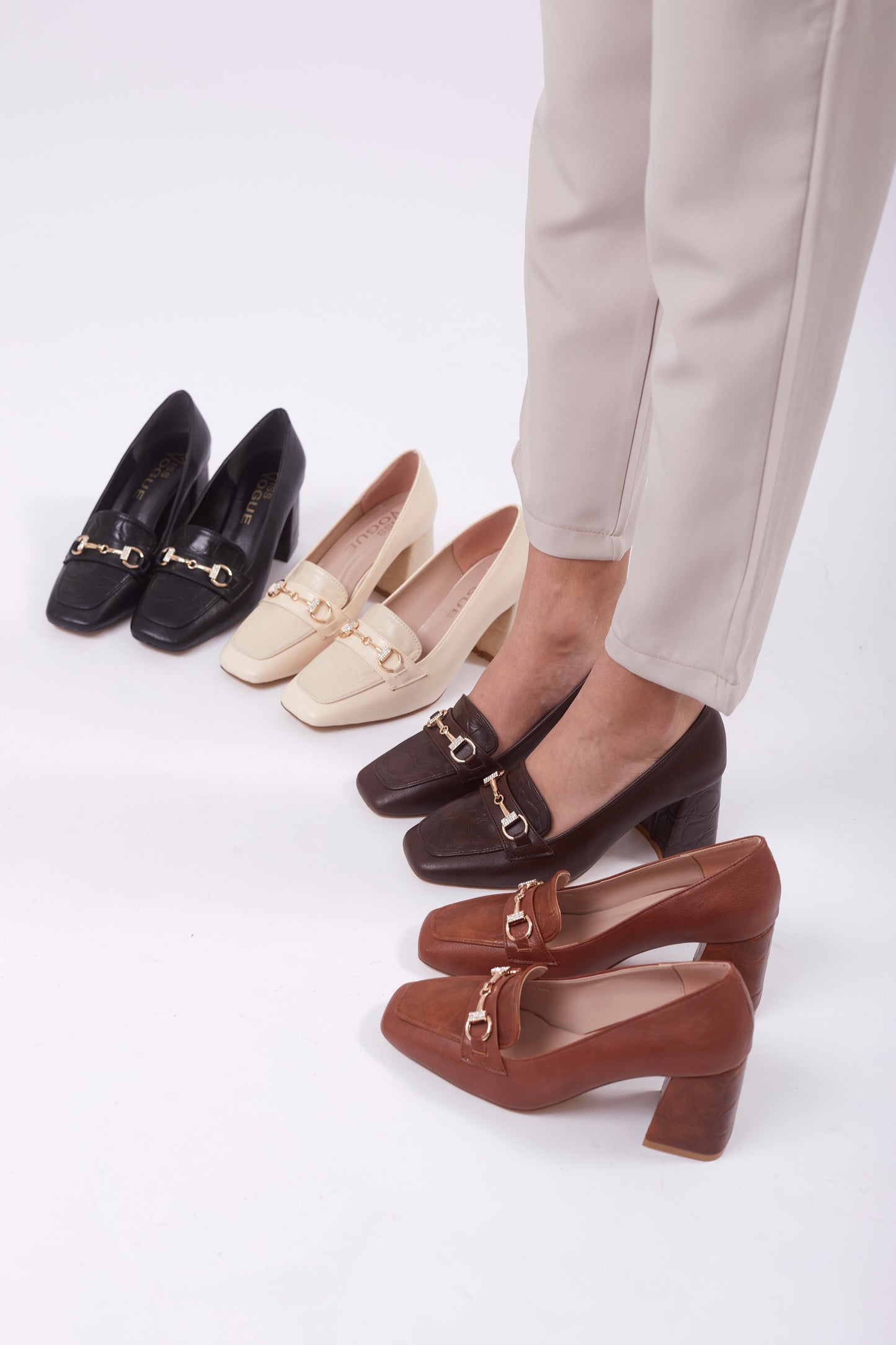 Heel Loafer Pumps