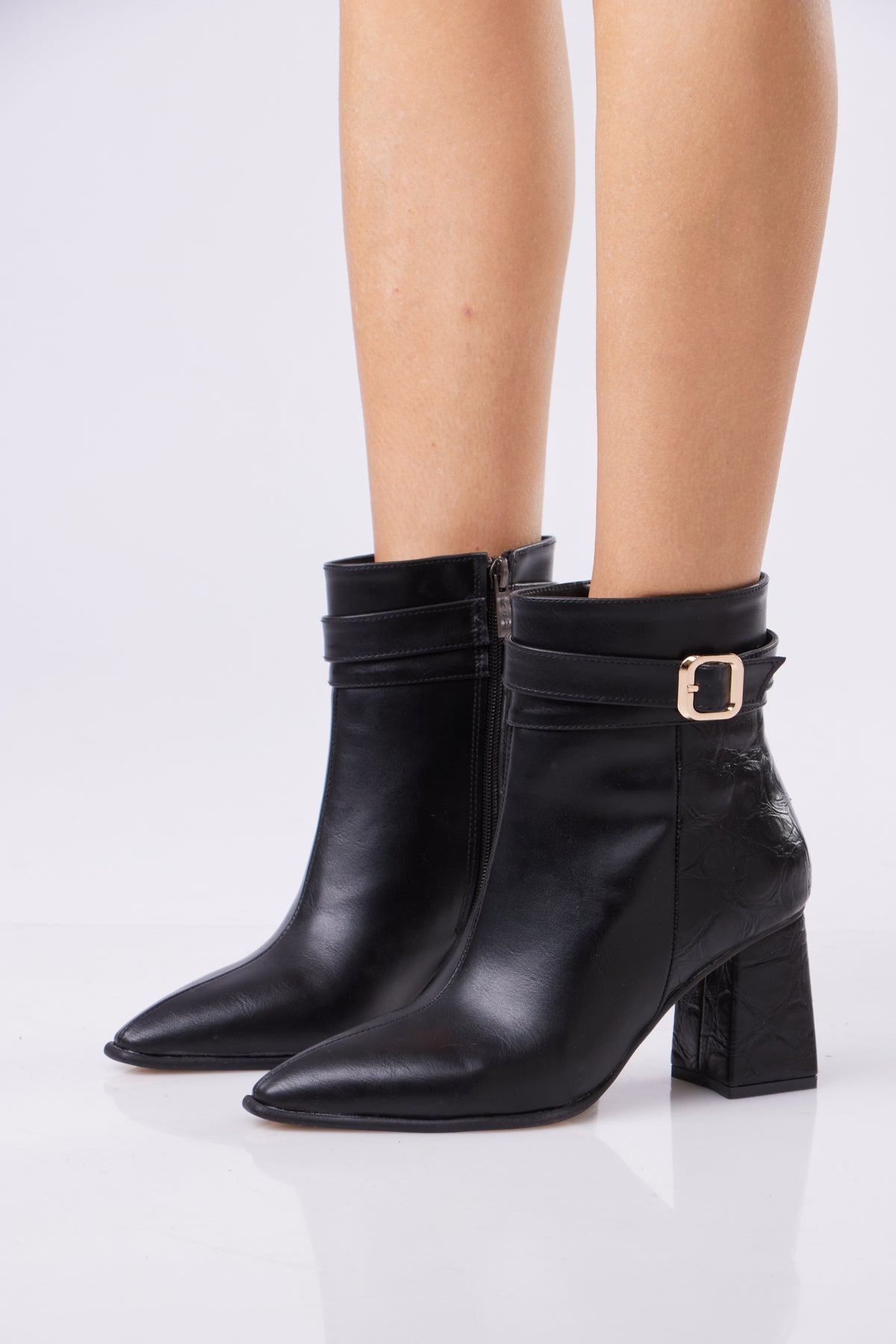 Classic Buckle Ankle Boots
