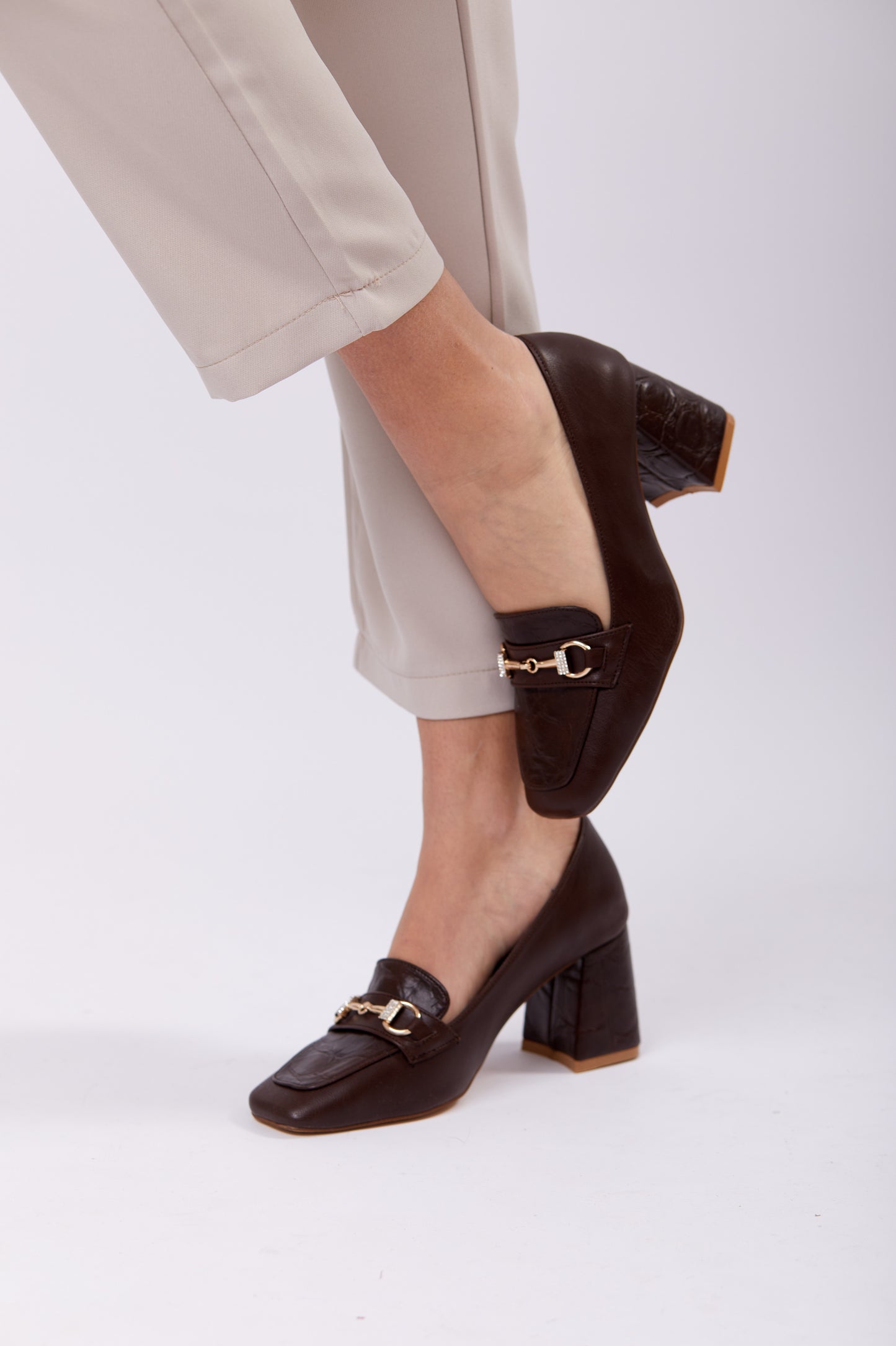 Heel Loafer Pumps