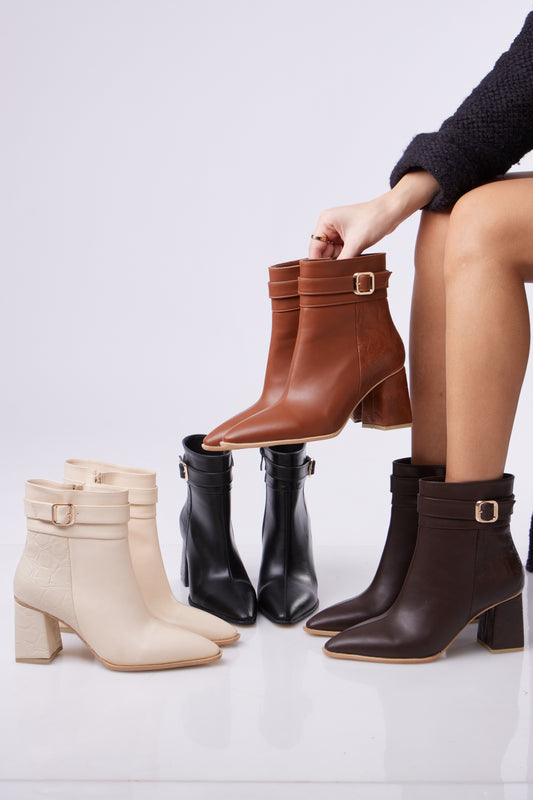 Classic Buckle Ankle Boots