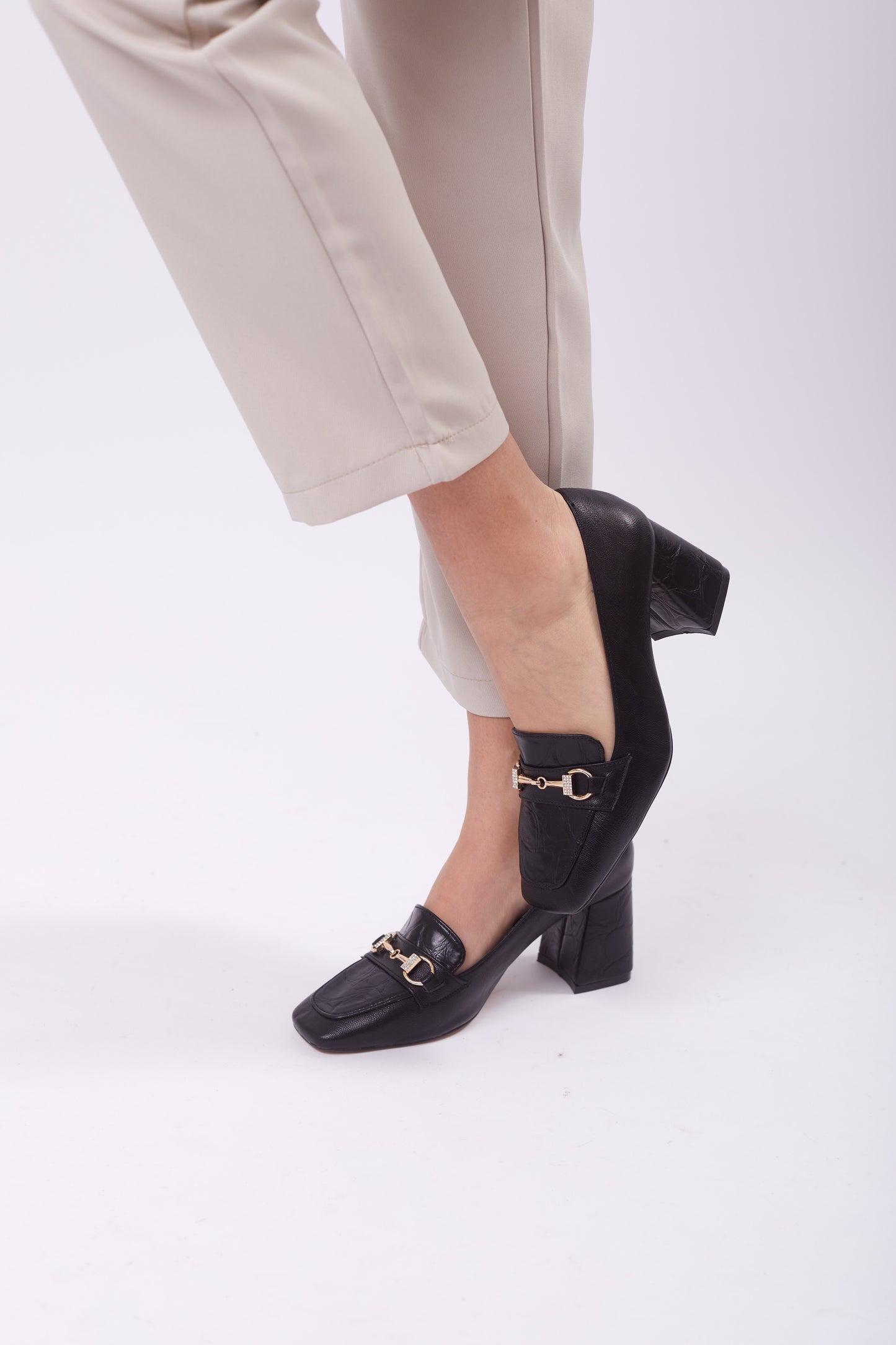 Heel Loafer Pumps