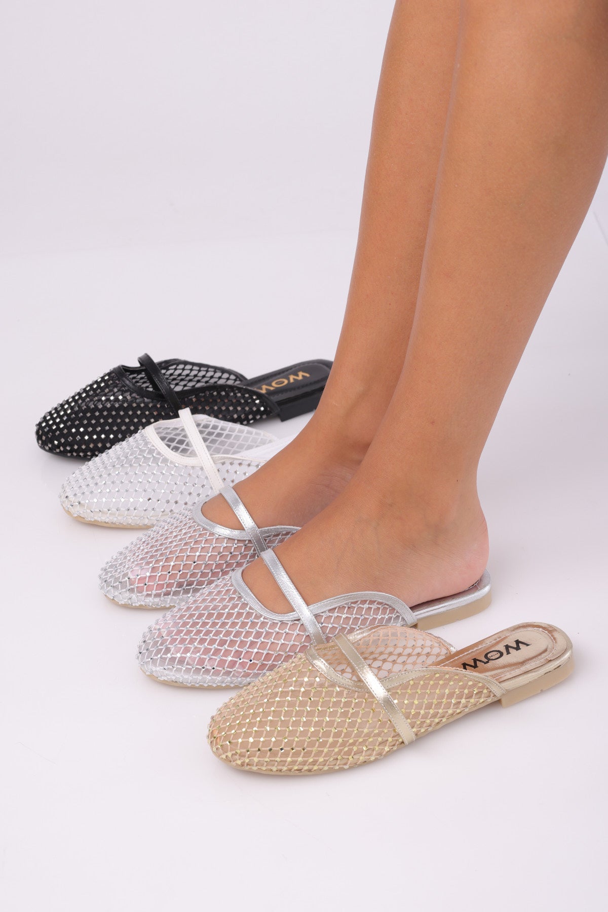 Shiny slippers