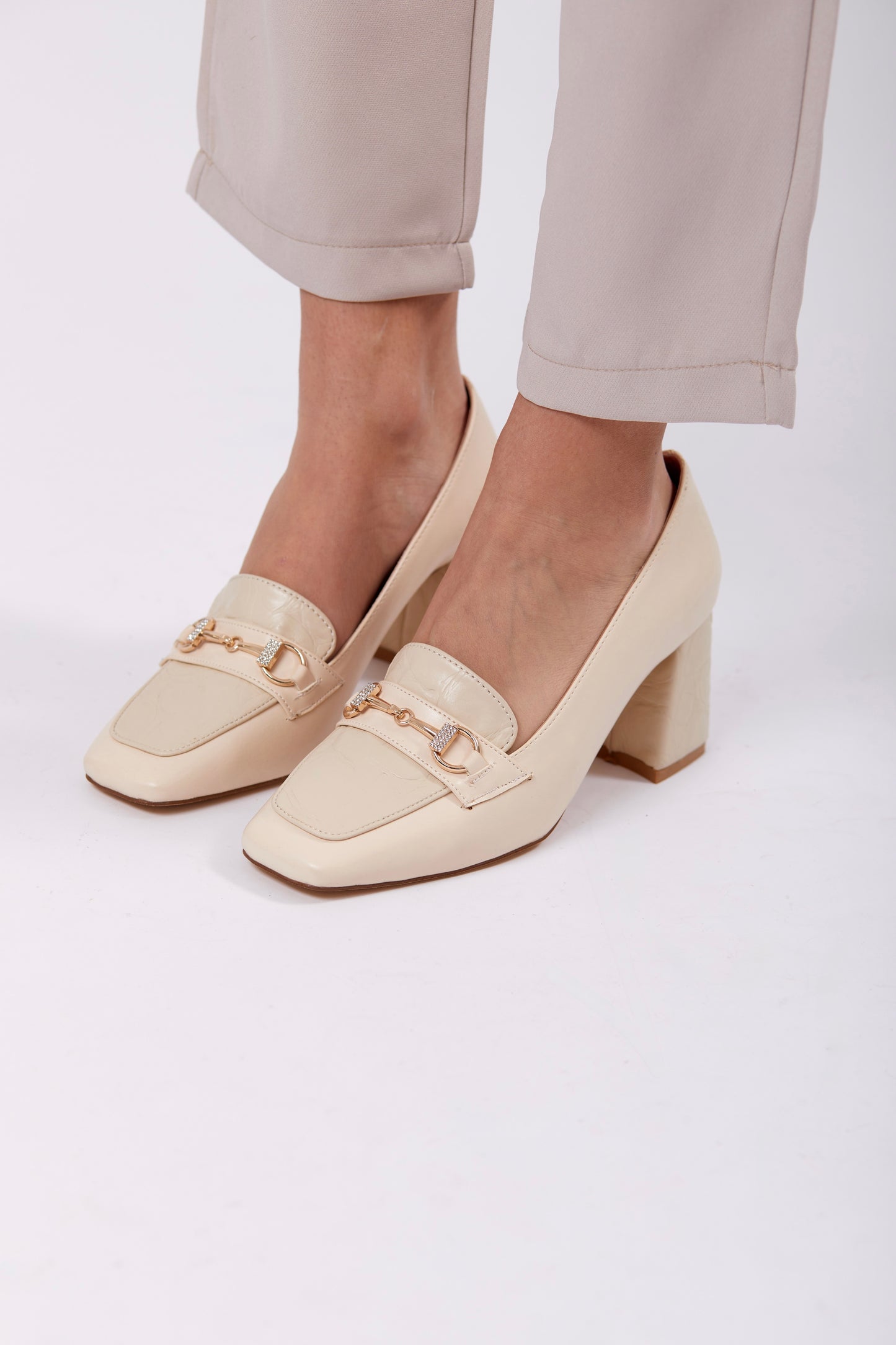 Heel Loafer Pumps