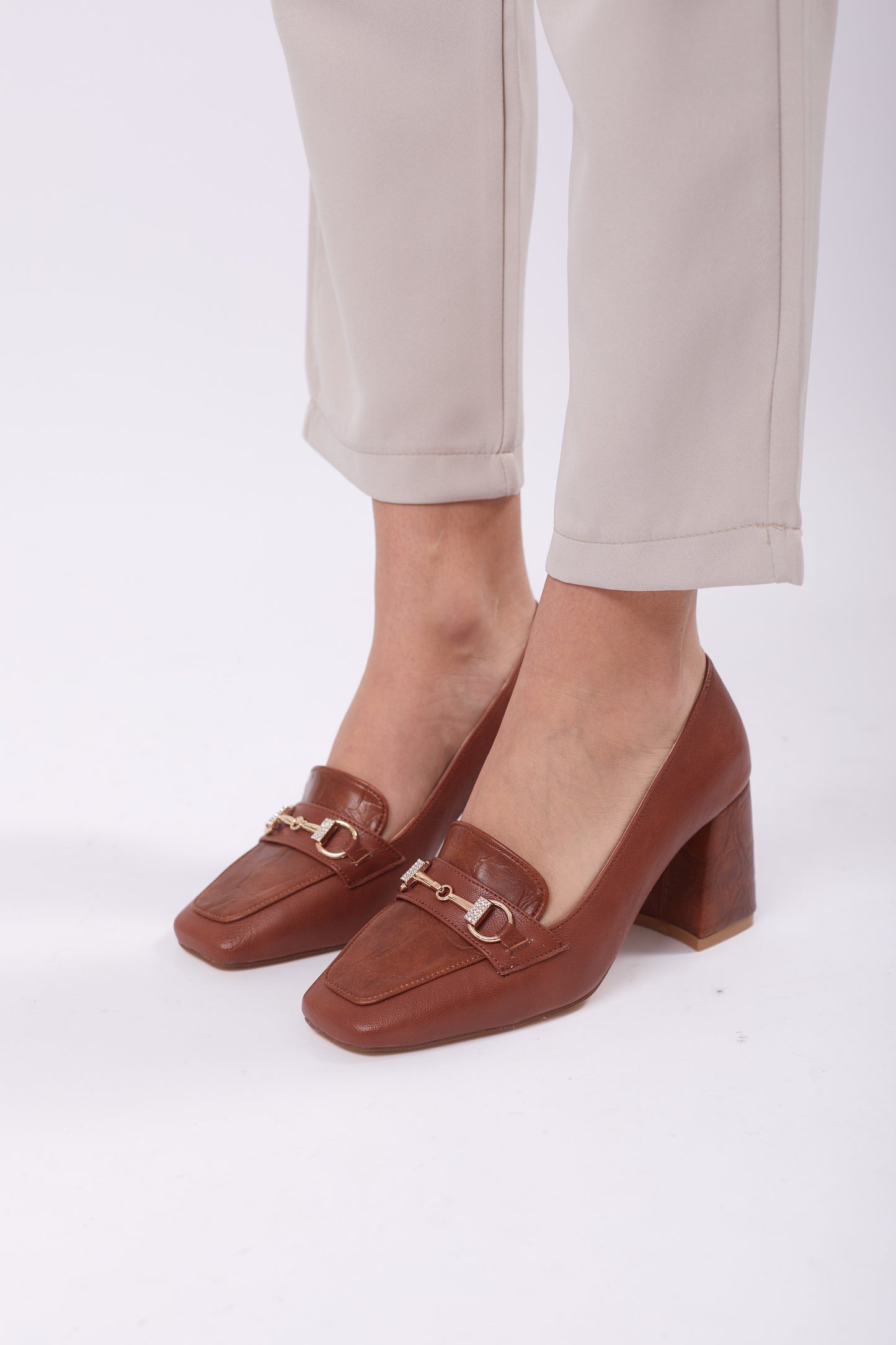 Heel Loafer Pumps