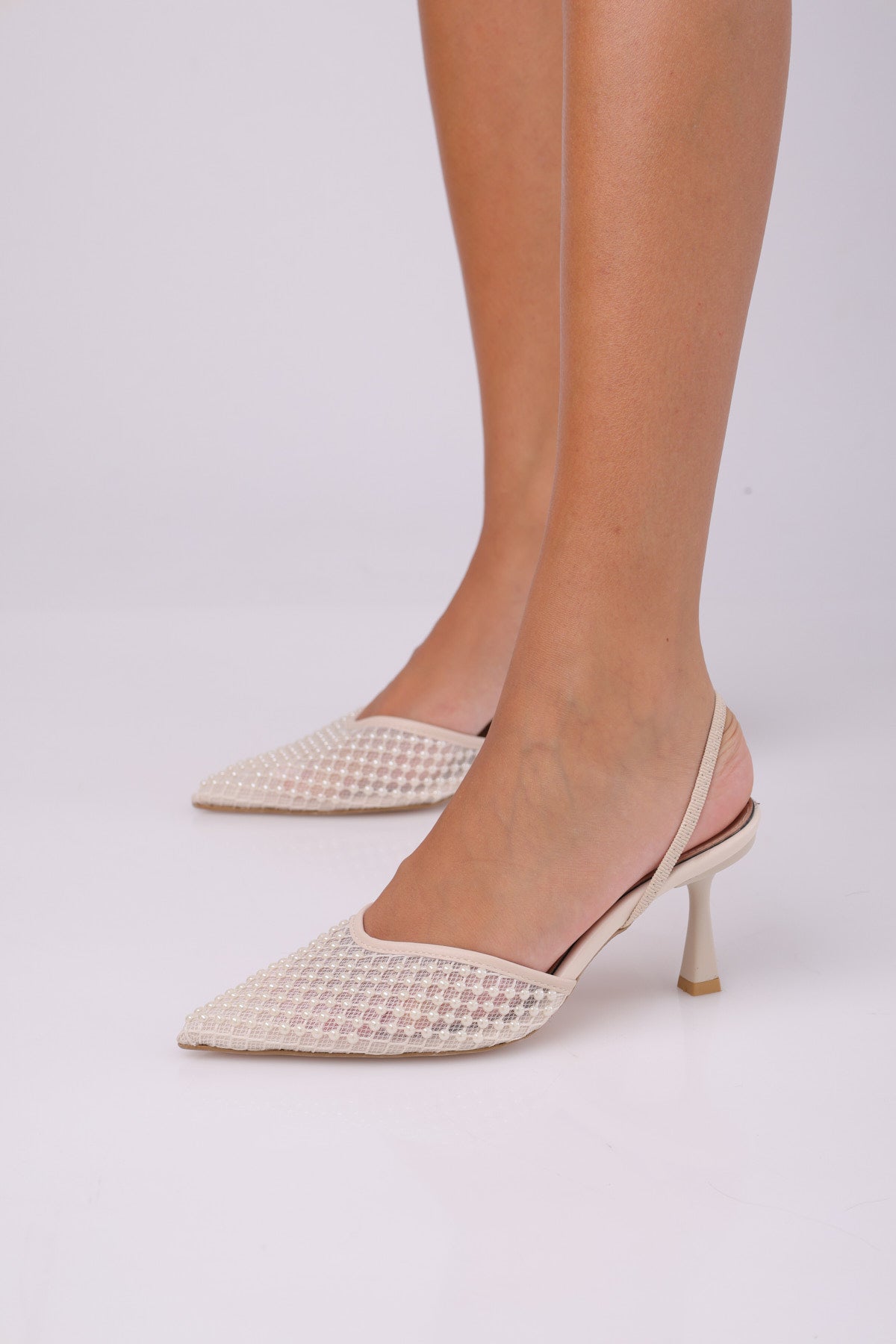 Pearl Slingback Heels