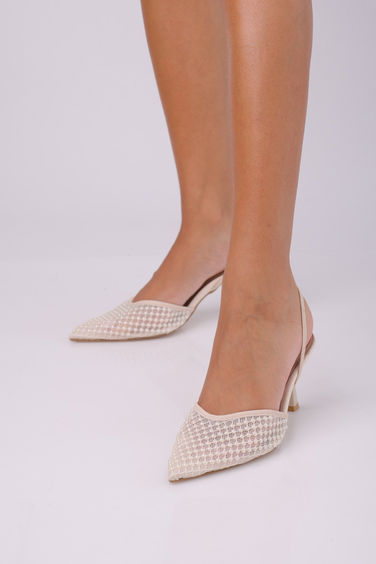 Pearl Slingback Heels