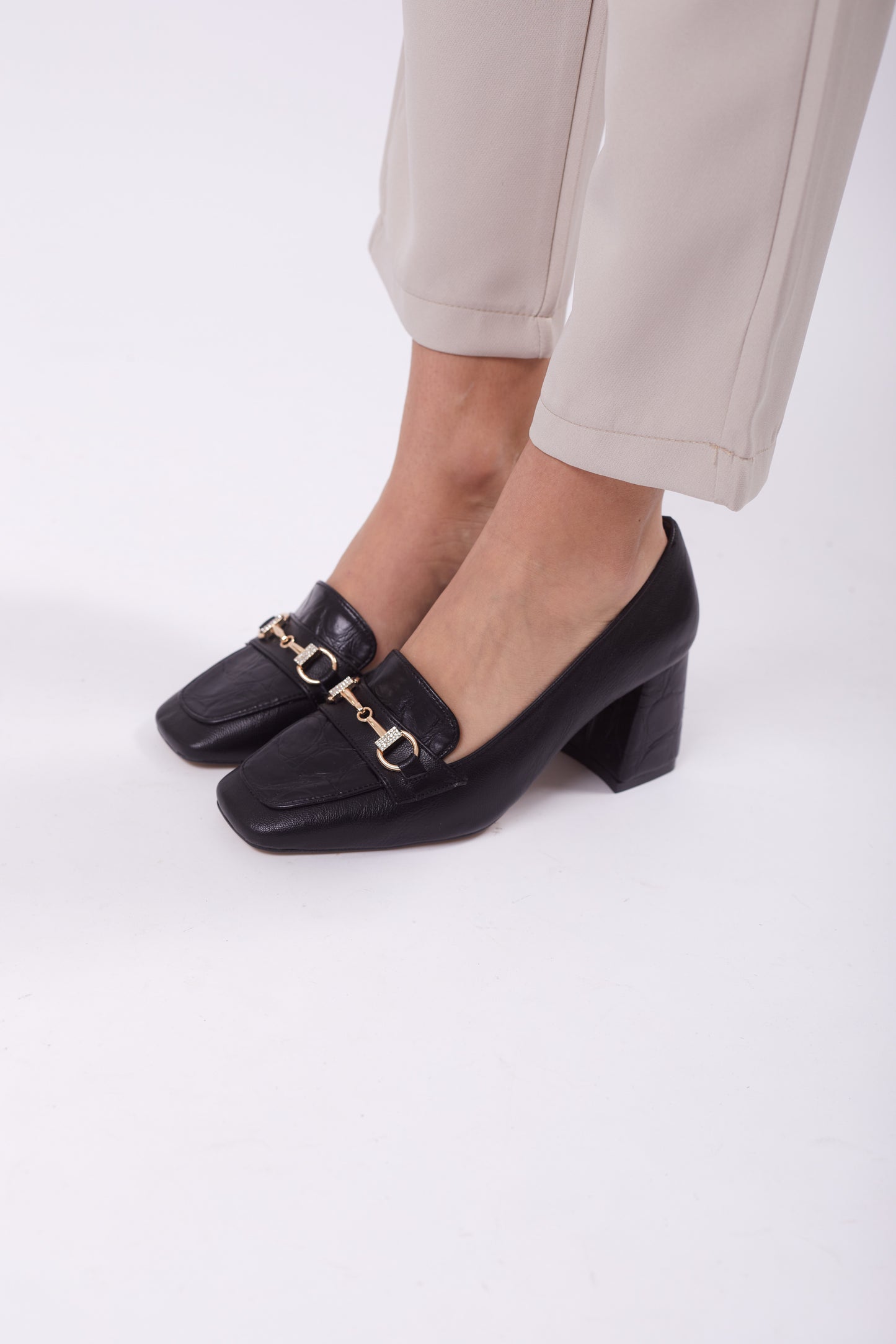 Heel Loafer Pumps