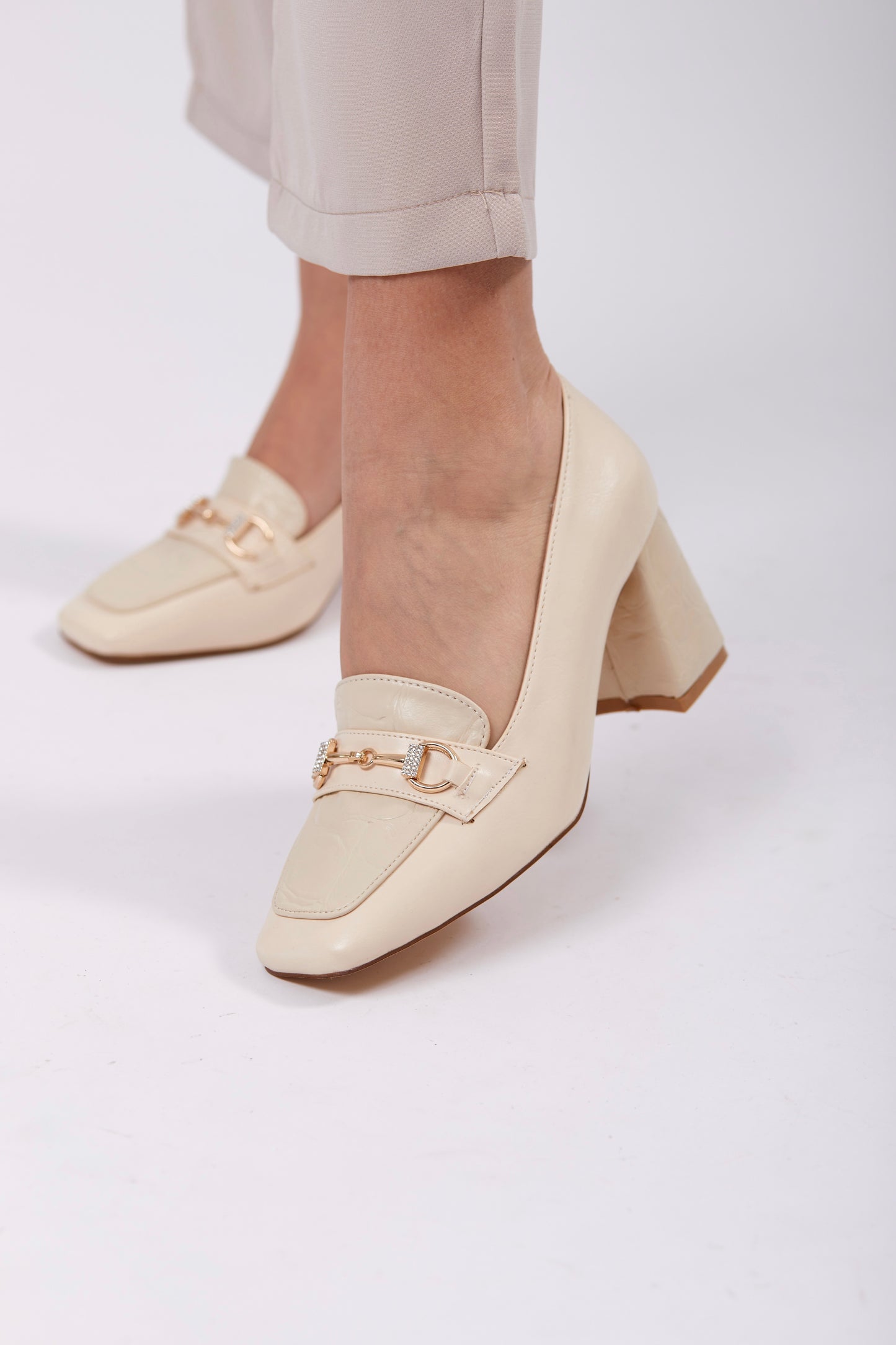 Heel Loafer Pumps