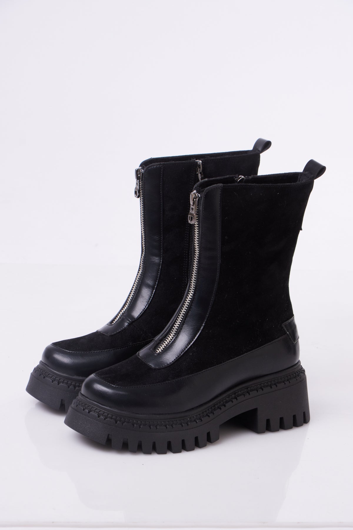 Suede Platform Ankle Boots