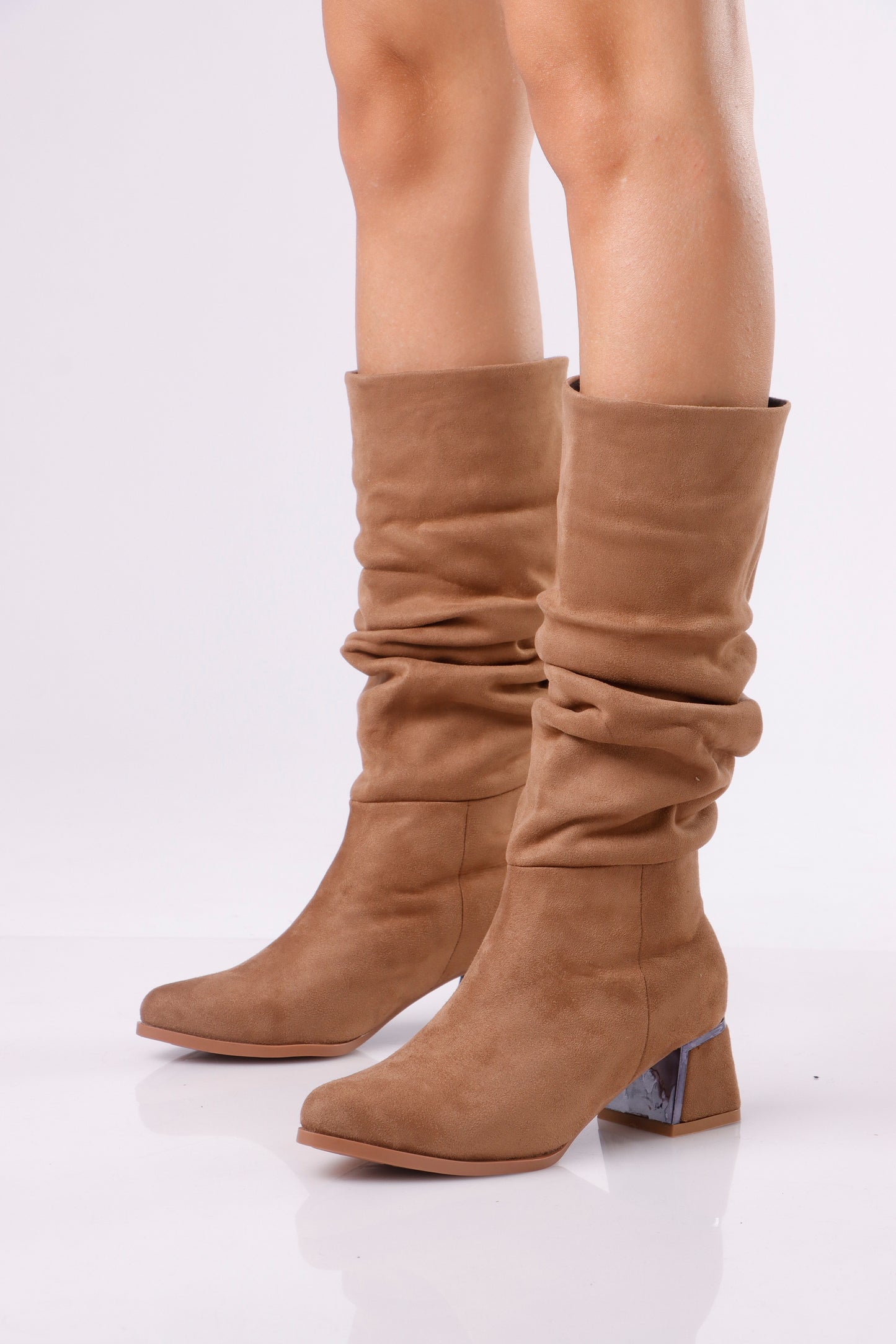 Women’s Suede Slouch Mid-Calf Boots