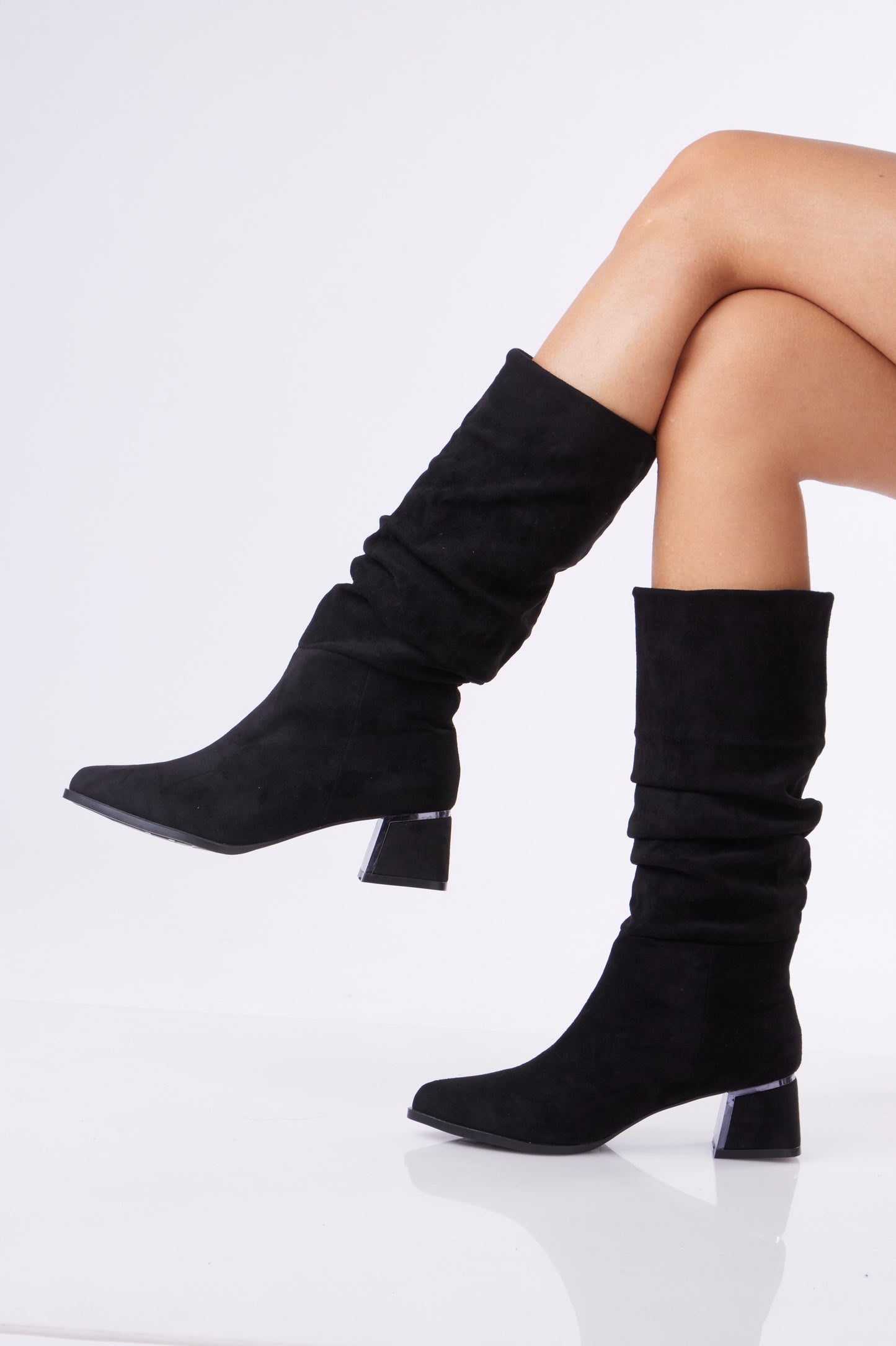Women’s Suede Slouch Mid-Calf Boots