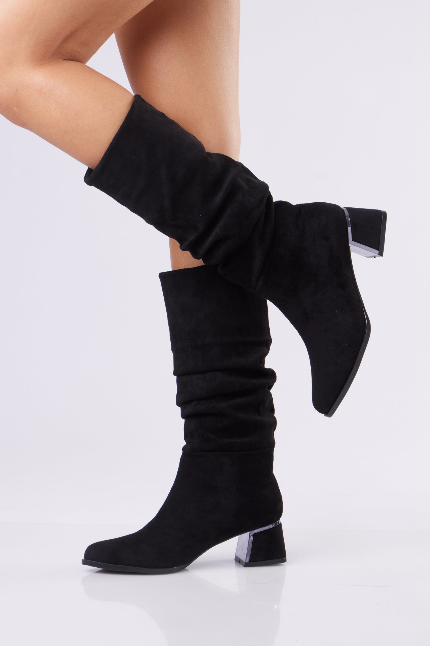 Women’s Suede Slouch Mid-Calf Boots