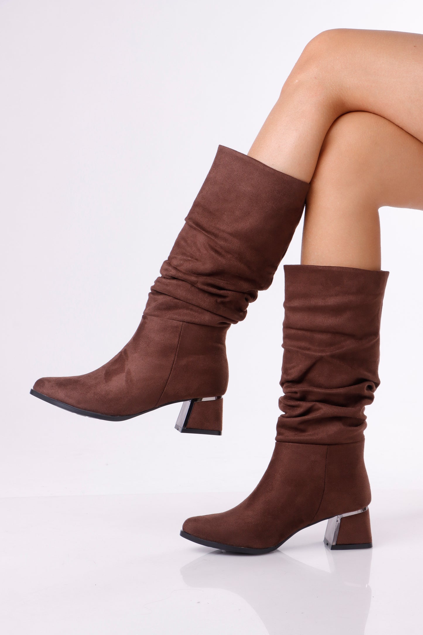 Women’s Suede Slouch Mid-Calf Boots