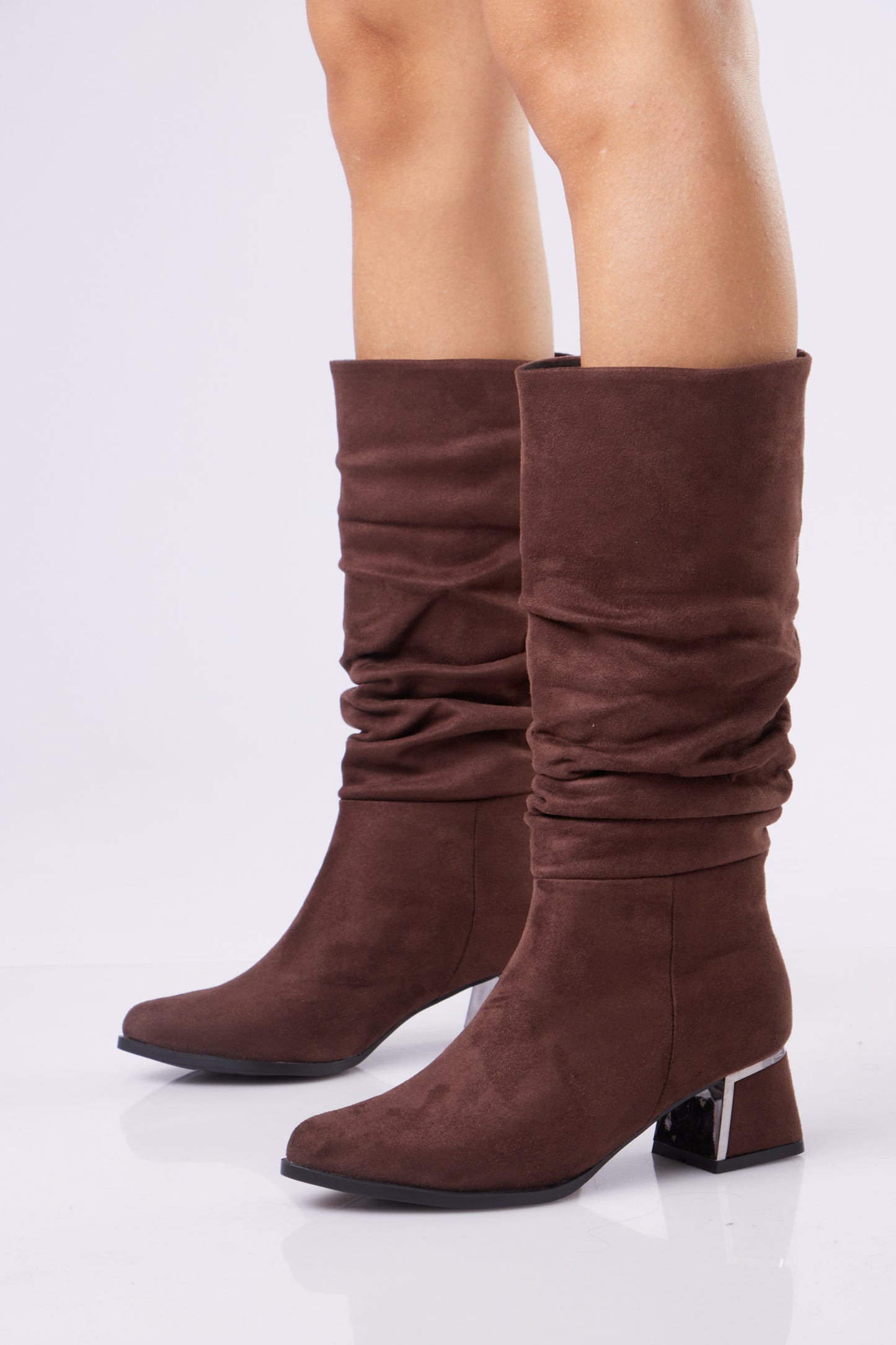 Women’s Suede Slouch Mid-Calf Boots