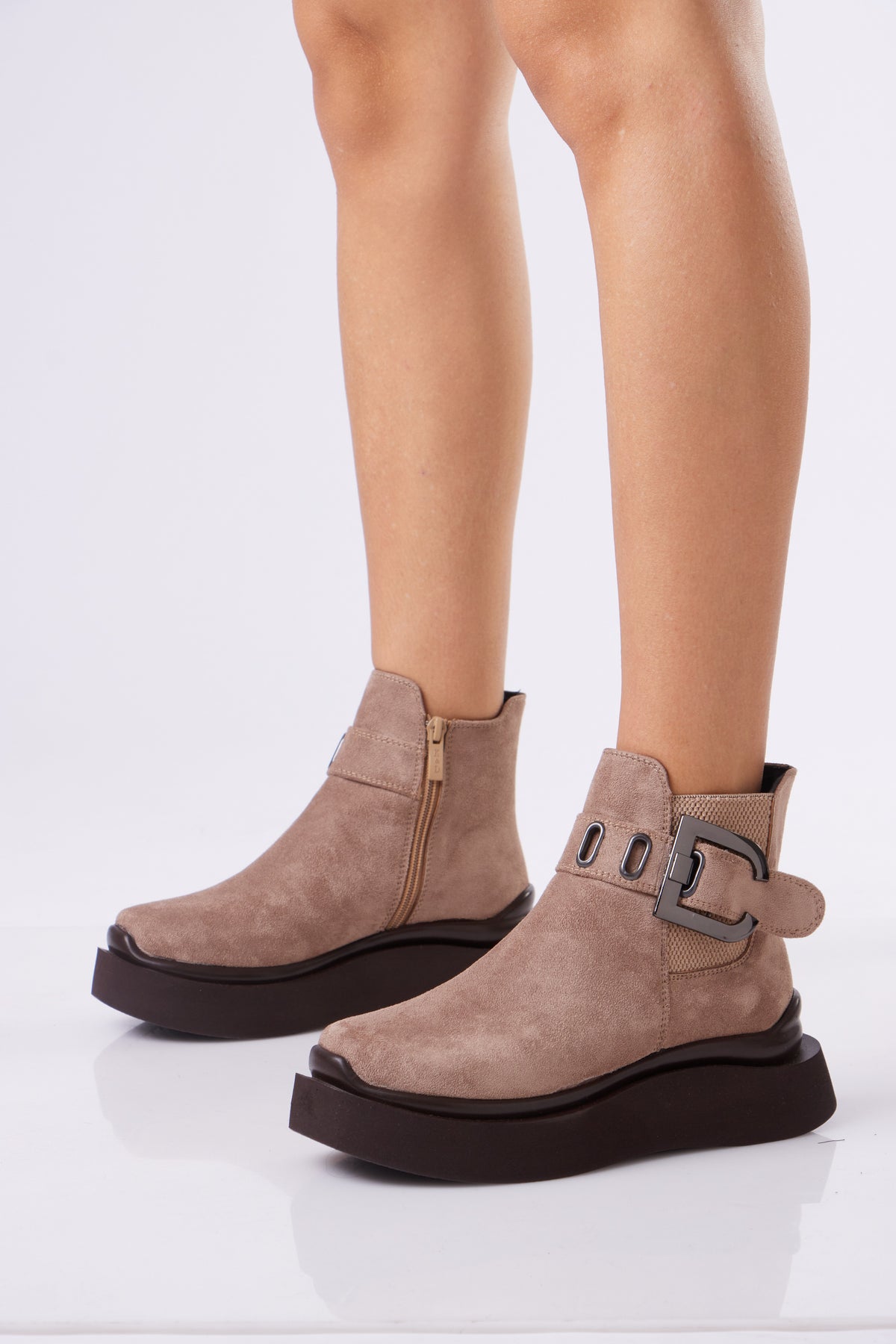 Women’s Ankle Boots with Buckle Detail