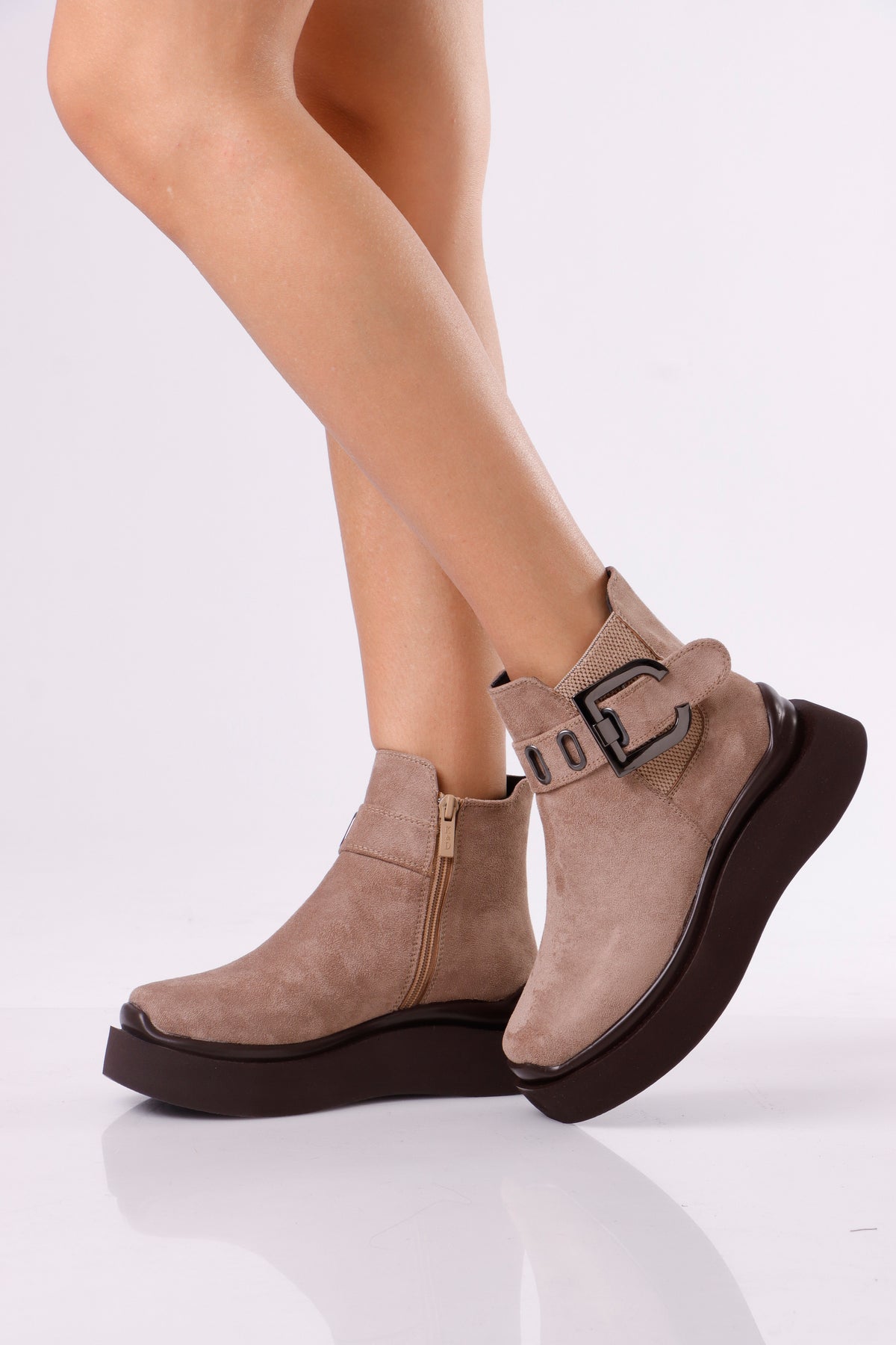 Women’s Ankle Boots with Buckle Detail