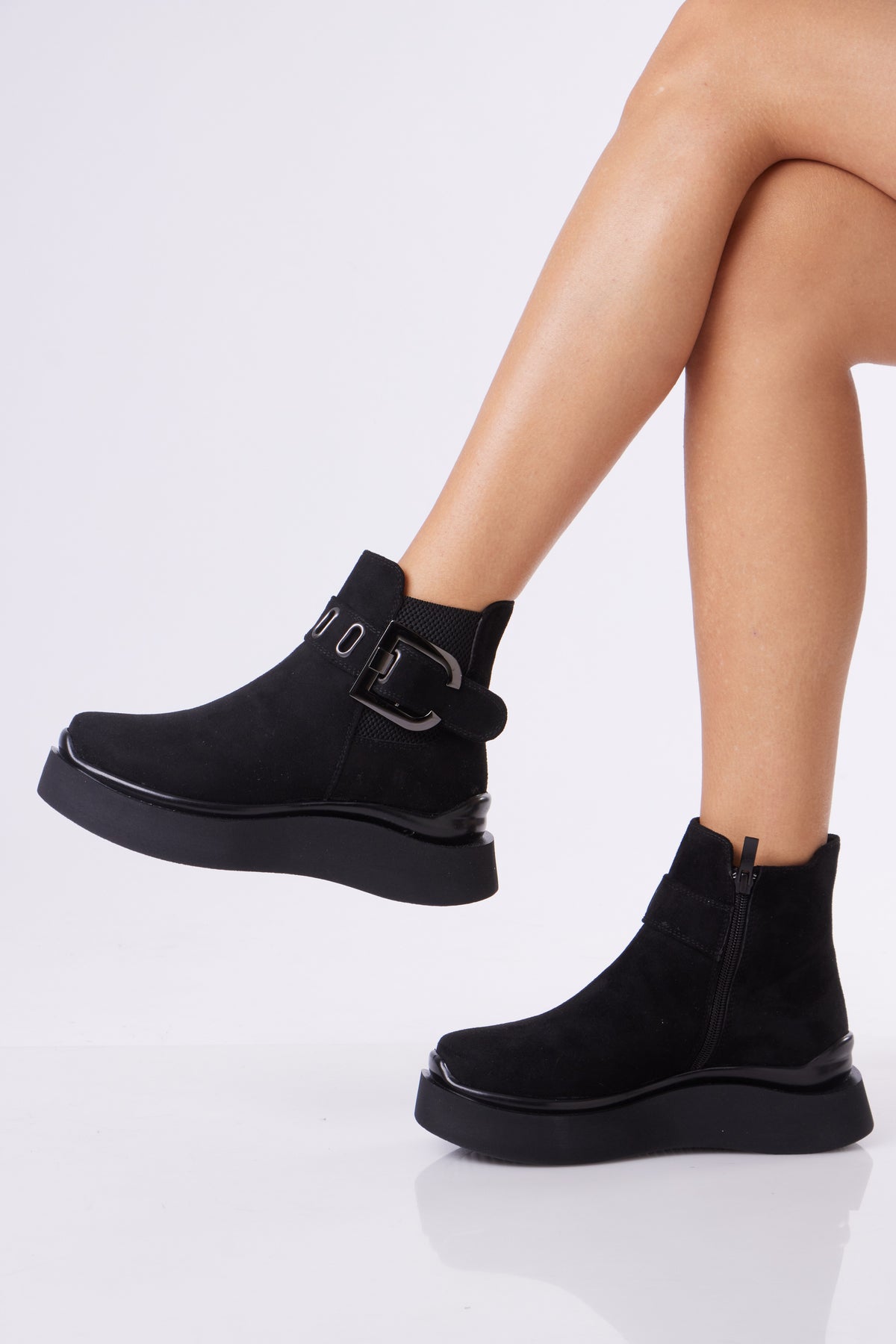 Women’s Ankle Boots with Buckle Detail