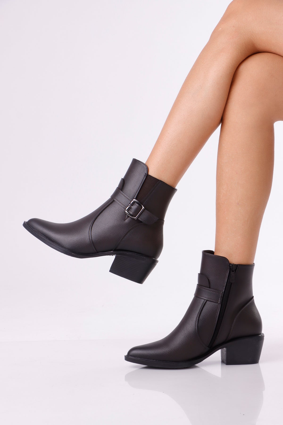 Women’s Ankle Boots with Buckle Strap