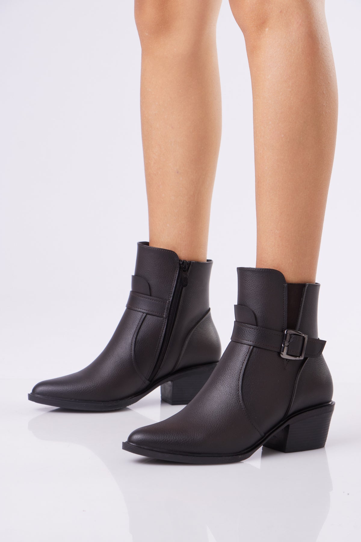 Women’s Ankle Boots with Buckle Strap