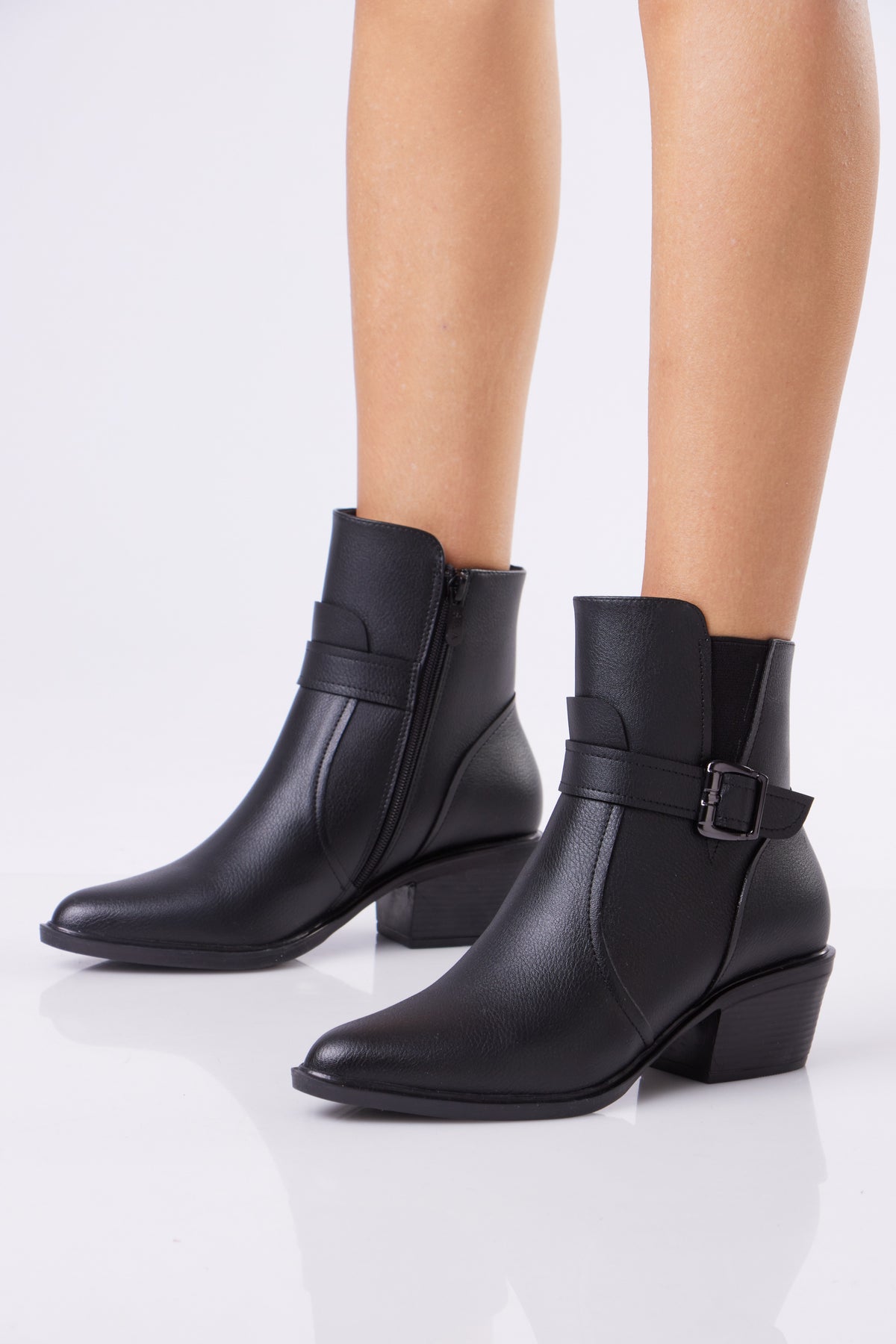 Women’s Ankle Boots with Buckle Strap